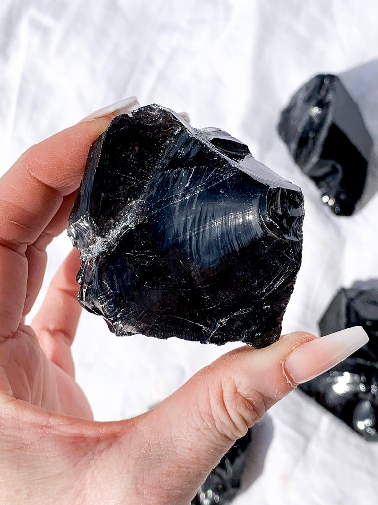 Black Obsidian Rough | Medium - Unearthed Crystals