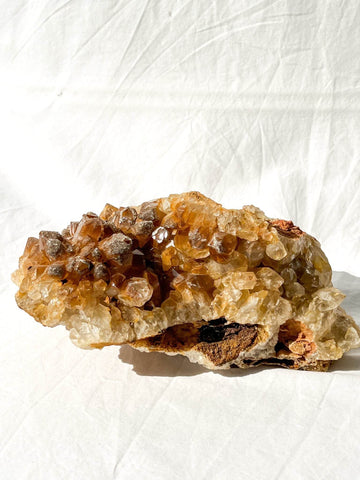 Limonite Phantom Quartz Cluster - Unearthed Crystals