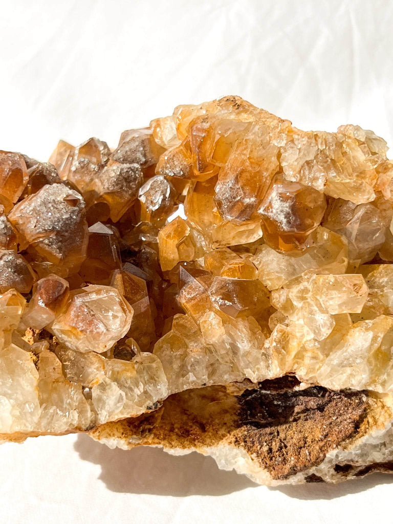 Limonite Phantom Quartz Cluster - Unearthed Crystals