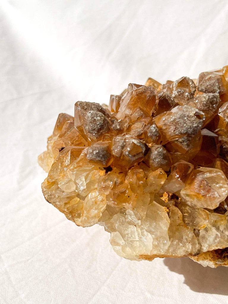 Limonite Phantom Quartz Cluster - Unearthed Crystals