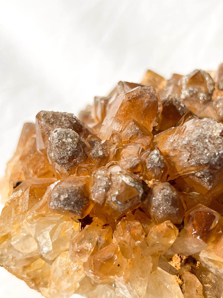 Limonite Phantom Quartz Cluster - Unearthed Crystals