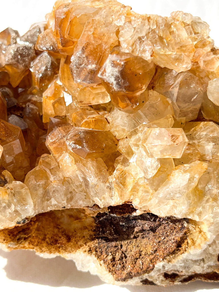 Limonite Phantom Quartz Cluster - Unearthed Crystals