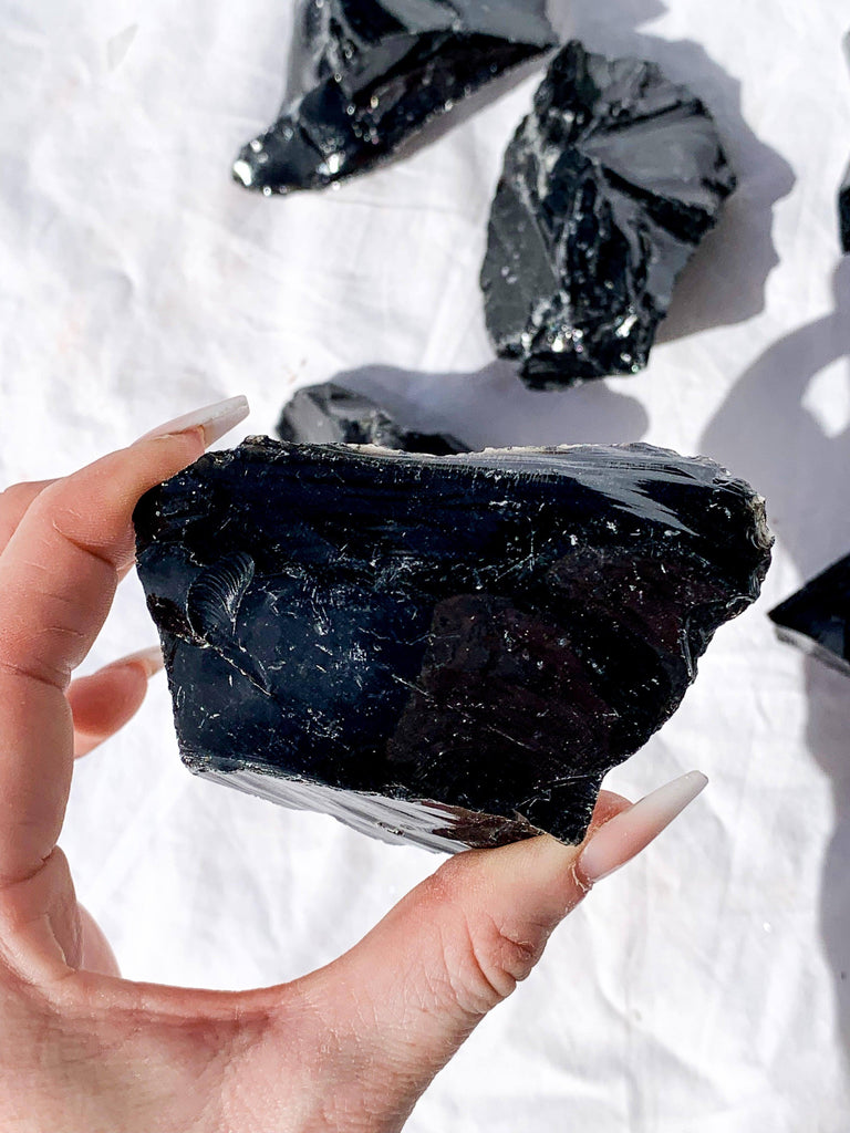 Black Obsidian Rough | Large - Unearthed Crystals