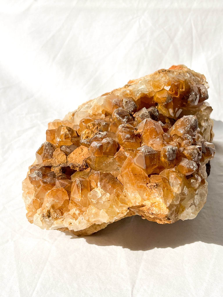 Limonite Phantom Quartz Cluster - Unearthed Crystals