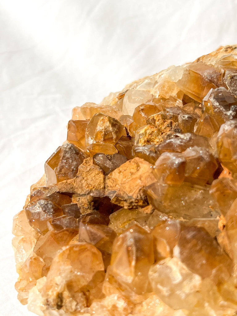 Limonite Phantom Quartz Cluster - Unearthed Crystals