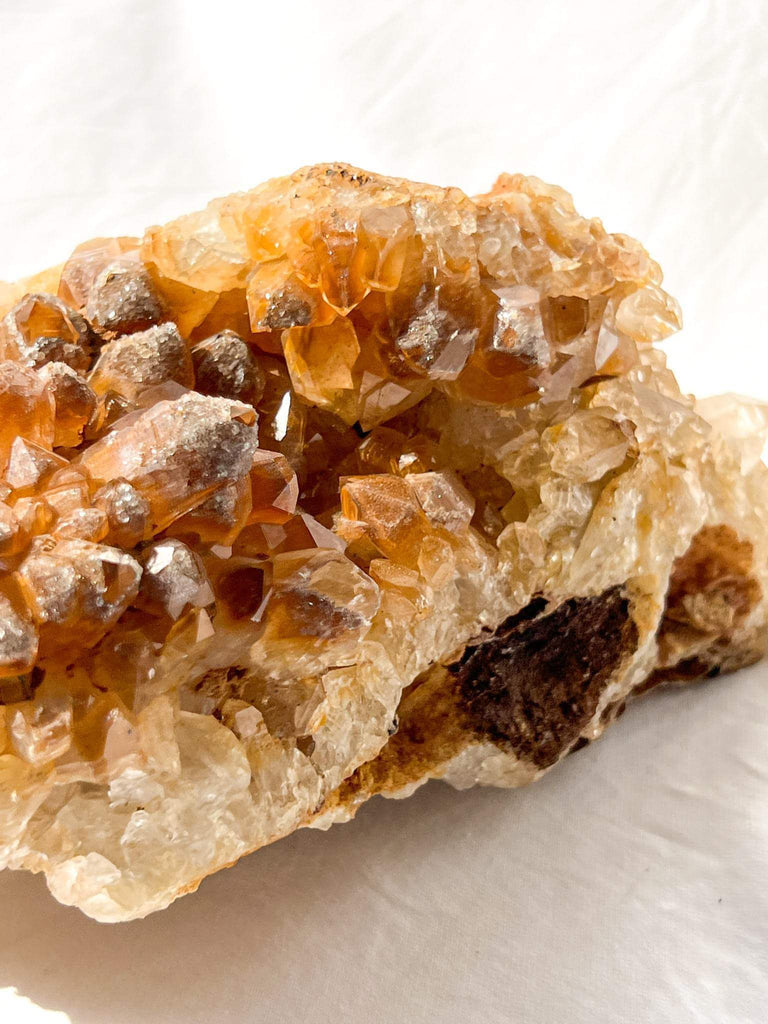 Limonite Phantom Quartz Cluster - Unearthed Crystals