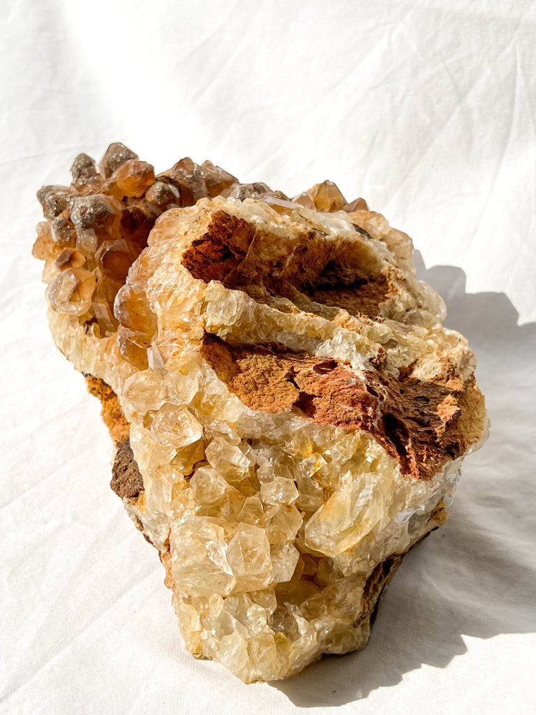 Limonite Phantom Quartz Cluster - Unearthed Crystals