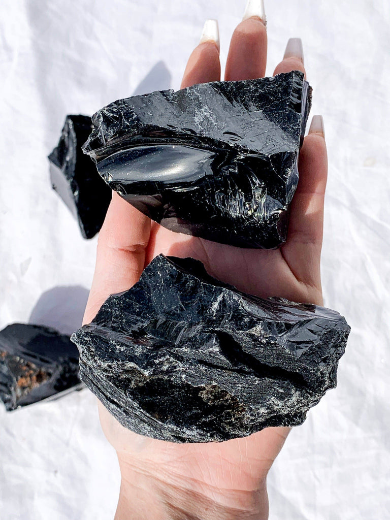 Black Obsidian Rough | Extra Large - Unearthed Crystals