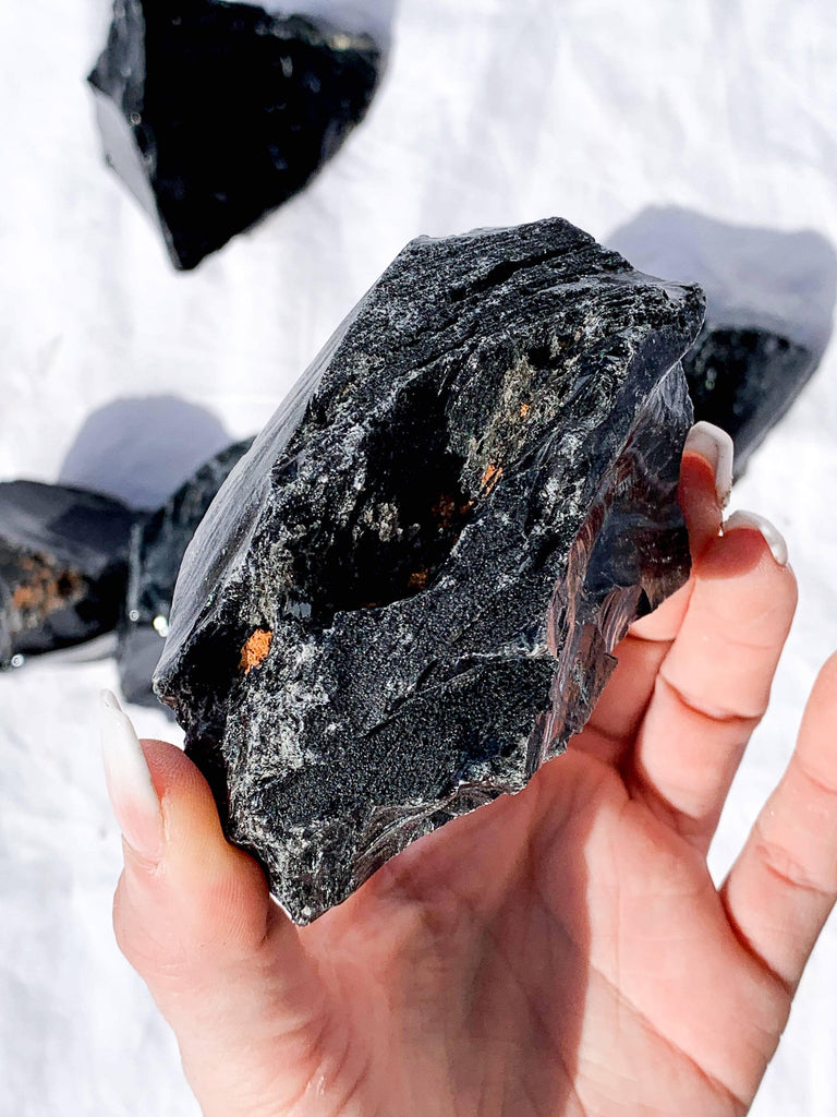 Black Obsidian Rough | Extra Large - Unearthed Crystals