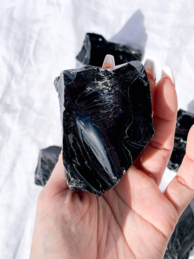 Black Obsidian Rough | Extra Large - Unearthed Crystals