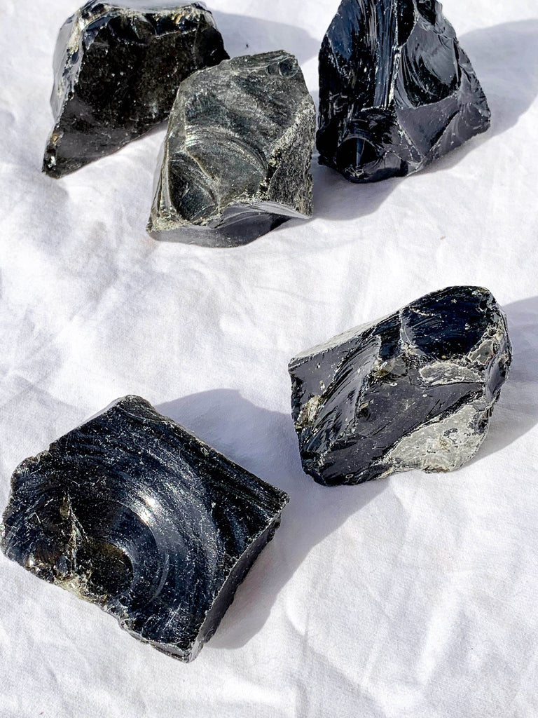 Golden Sheen Obsidian Rough | Large - Unearthed Crystals