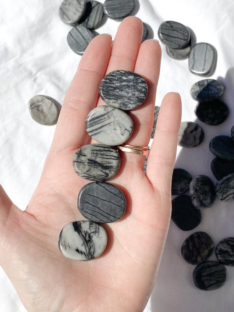 Picasso Jasper Coin - Unearthed Crystals