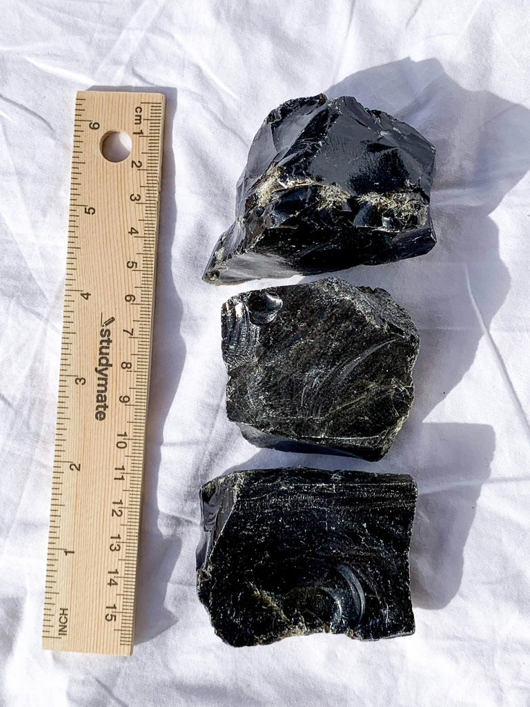 Golden Sheen Obsidian Rough | Large - Unearthed Crystals