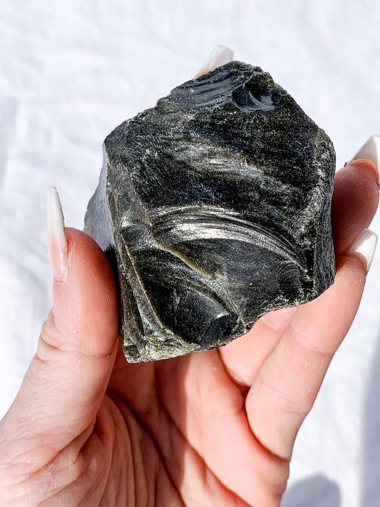 Golden Sheen Obsidian Rough | Large - Unearthed Crystals