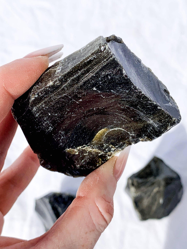 Golden Sheen Obsidian Rough | Large - Unearthed Crystals