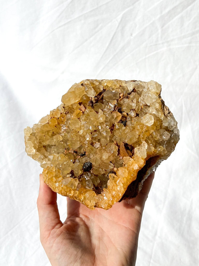 Limonite Included Quartz Cluster - Unearthed Crystals