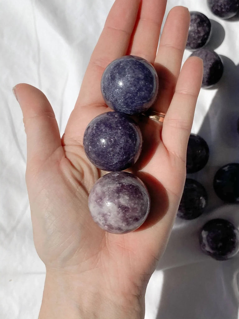 Lepidolite Sphere | Small - Unearthed Crystals