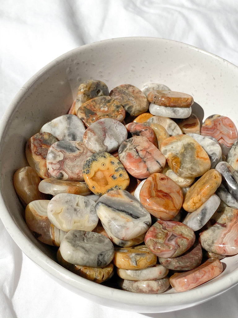 Crazy Lace Agate Coin - Unearthed Crystals