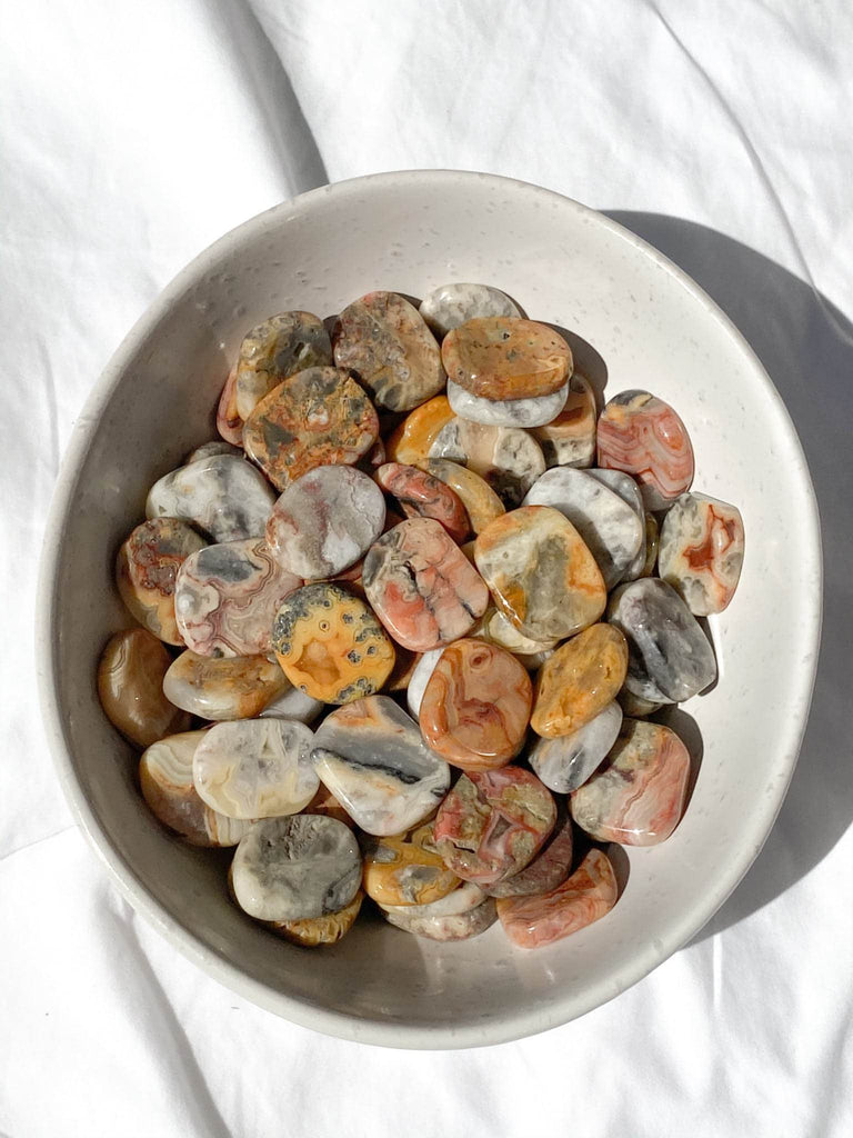 Crazy Lace Agate Coin - Unearthed Crystals
