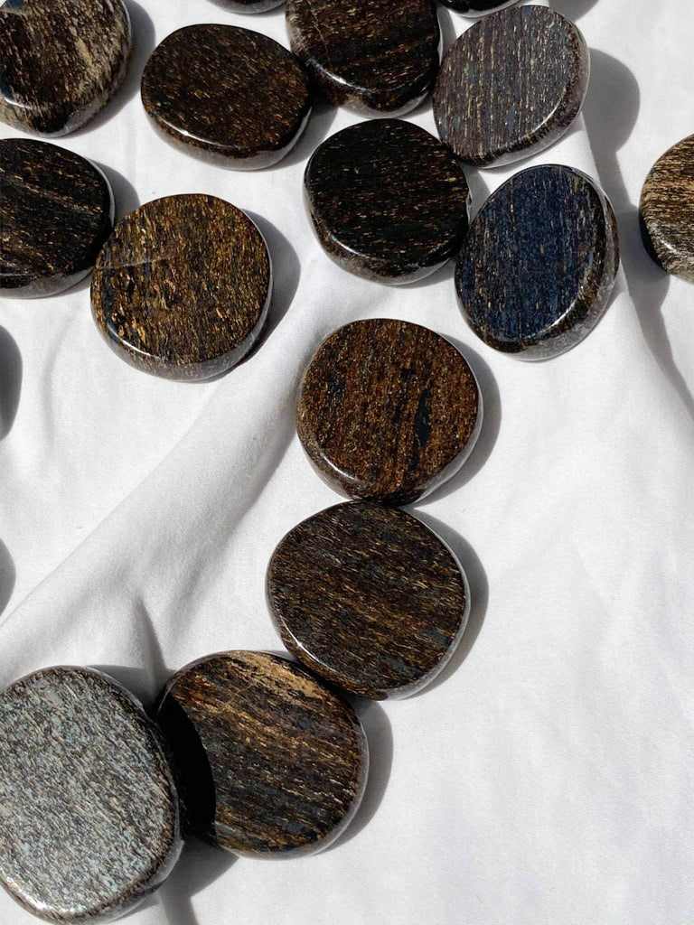 Bronzite Coin - Unearthed Crystals