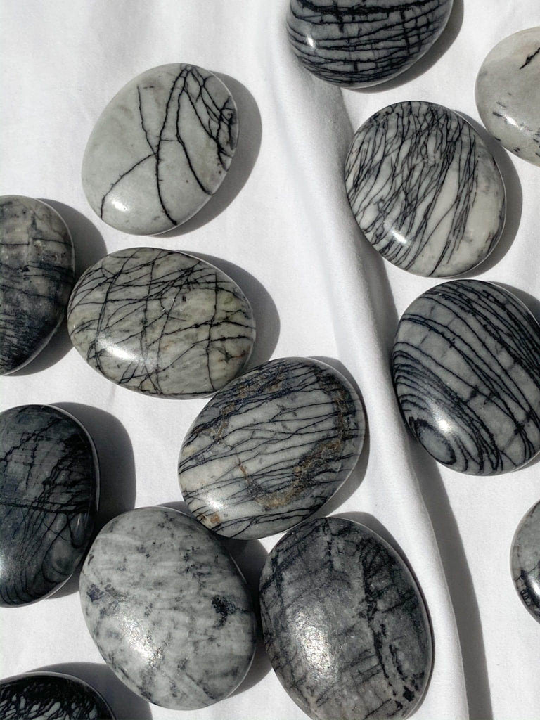 Picasso Jasper Pillow Palm Stone - Unearthed Crystals