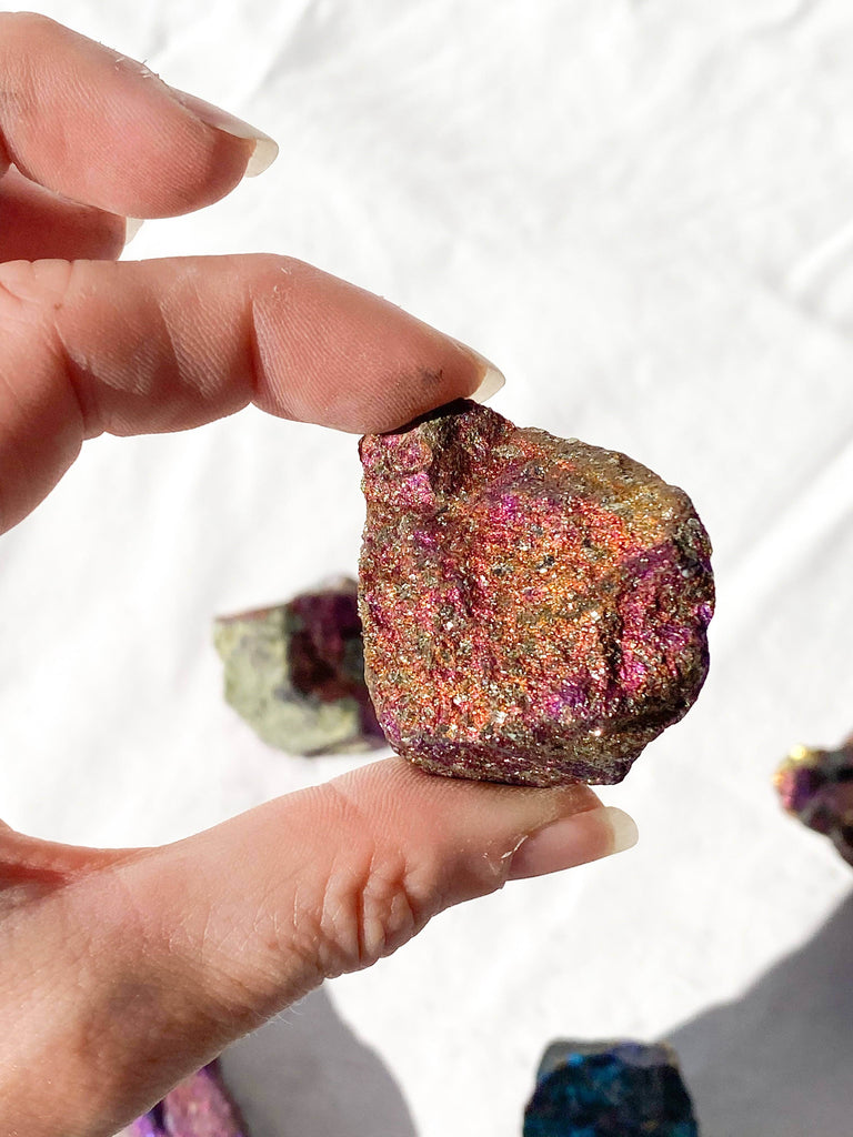 Chalcopyrite (Peacock Ore) Rough | Small - Unearthed Crystals