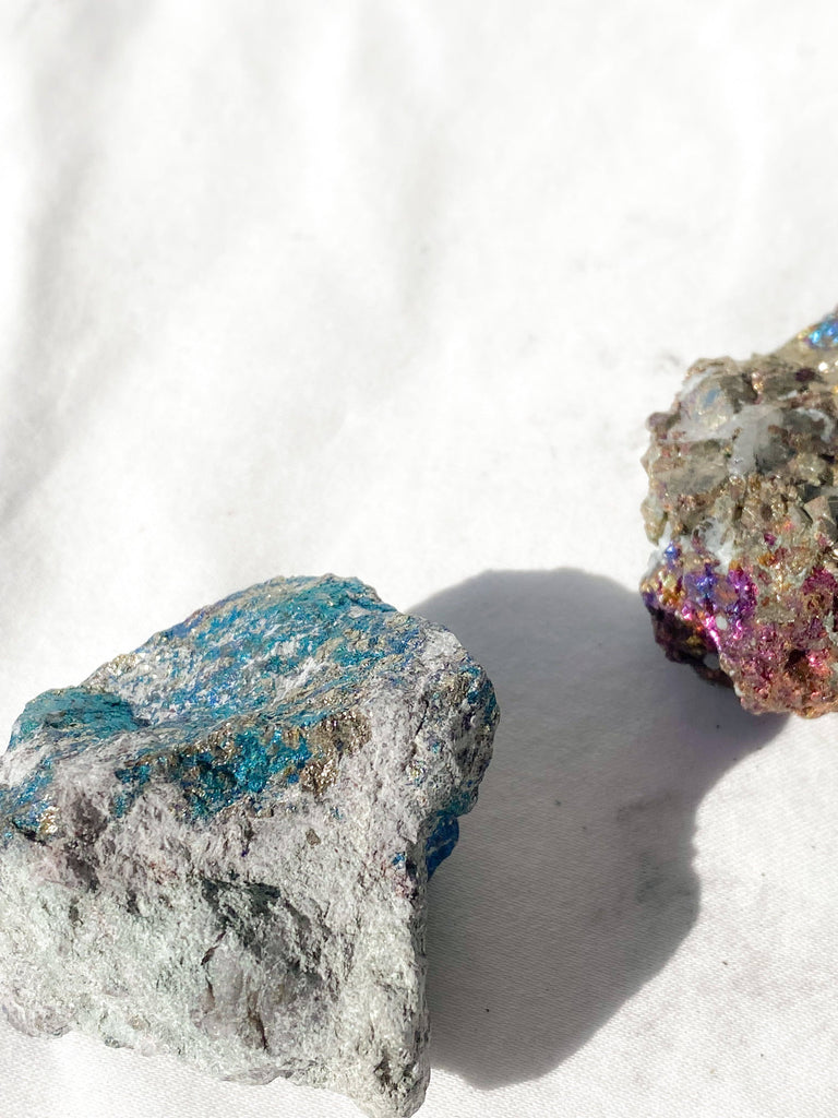 Chalcopyrite (Peacock Ore) Rough | Medium - Unearthed Crystals