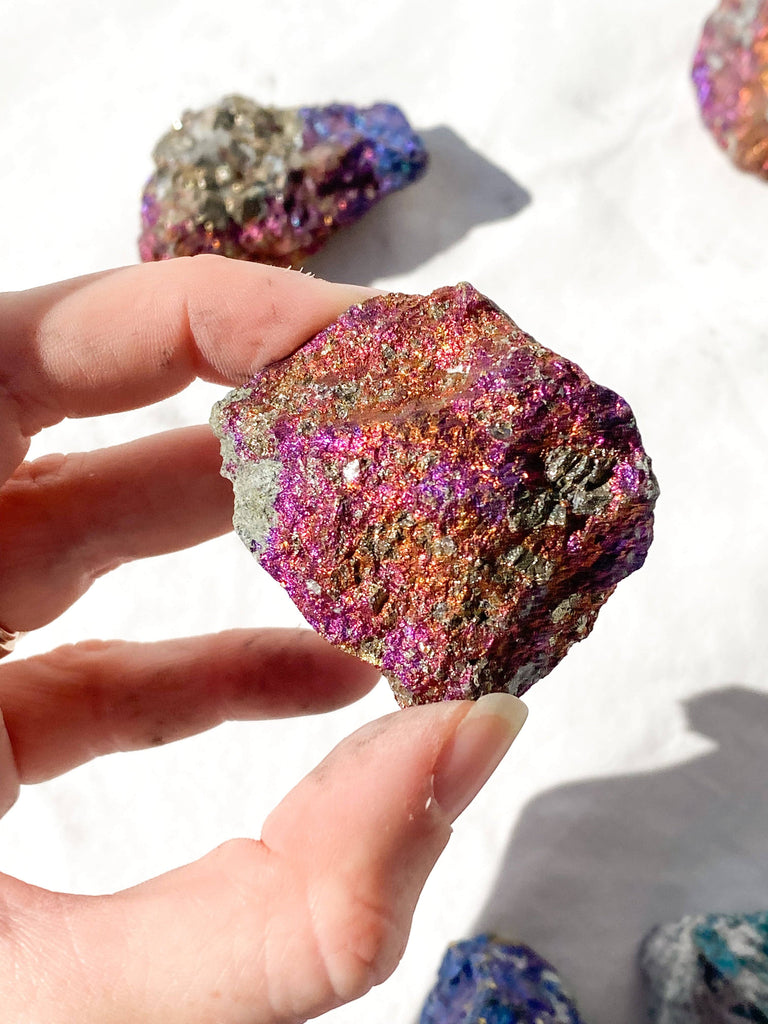 Chalcopyrite (Peacock Ore) Rough | Medium - Unearthed Crystals
