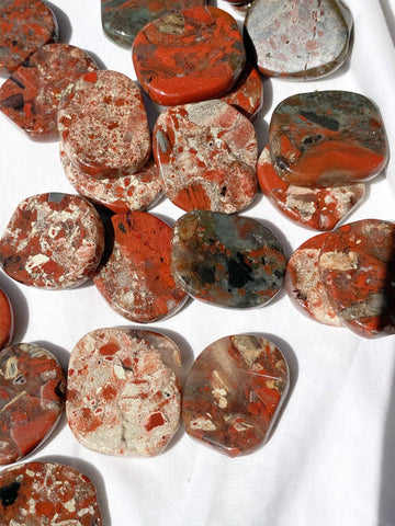 Brecciated Jasper Coin | Large - Unearthed Crystals