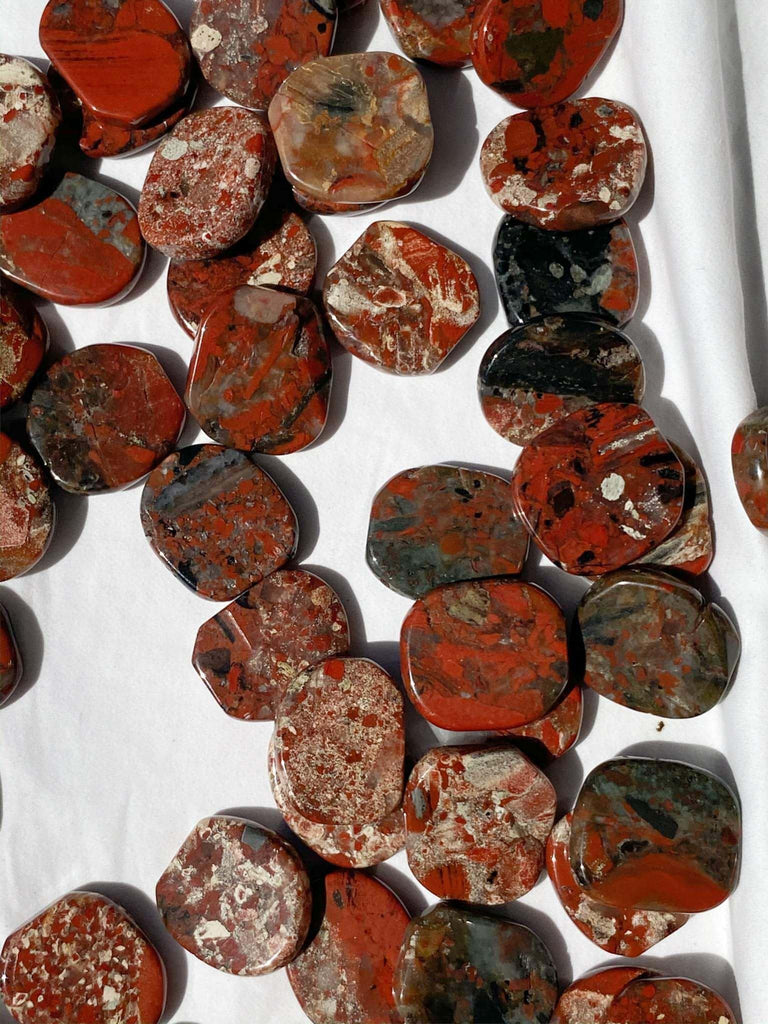 Brecciated Jasper Coin | Large - Unearthed Crystals