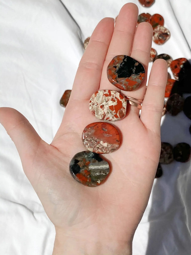 Brecciated Jasper Coin | Large - Unearthed Crystals