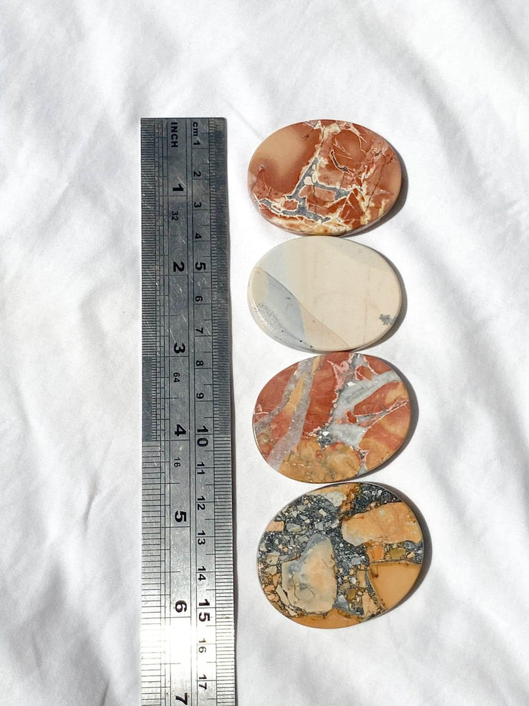 Maligano Jasper Flat Palm Stone - Unearthed Crystals