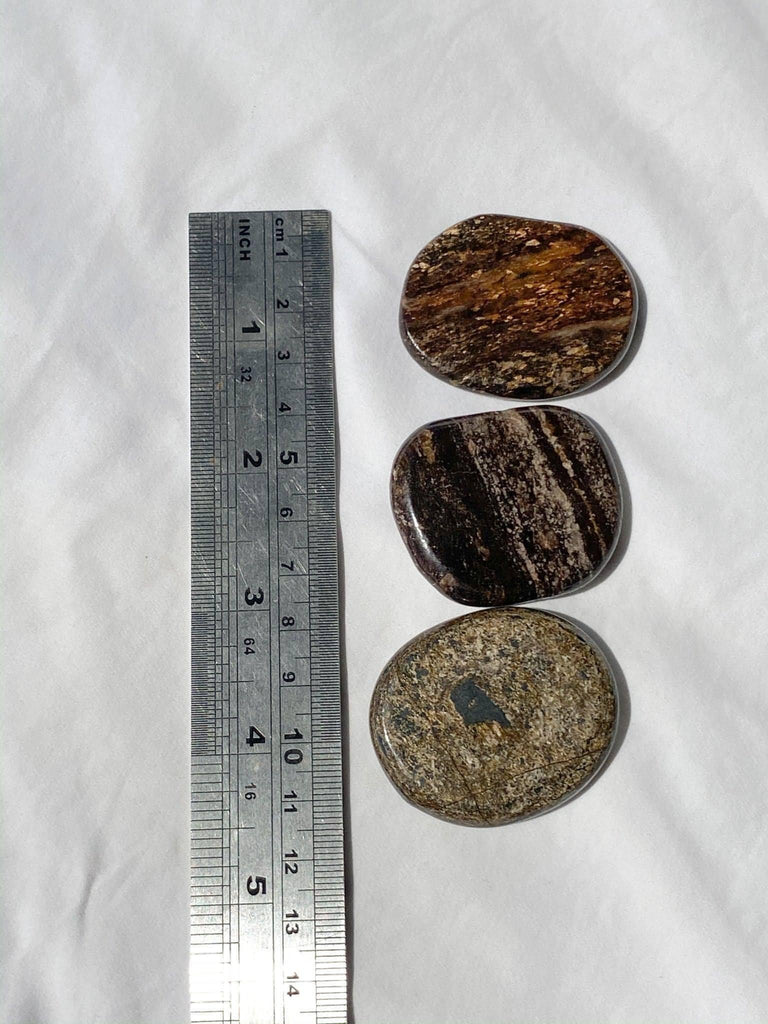 Bronzite Flat Palm Stone - Unearthed Crystals