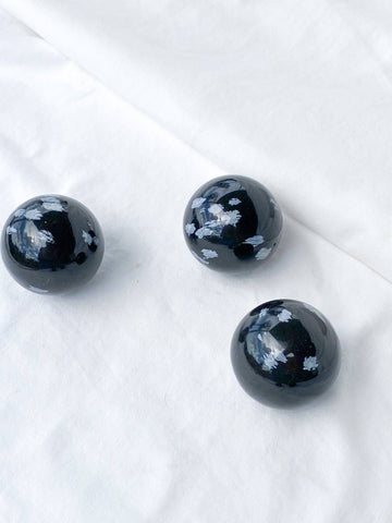 Snowflake Obsidian Sphere | Medium - Unearthed Crystals
