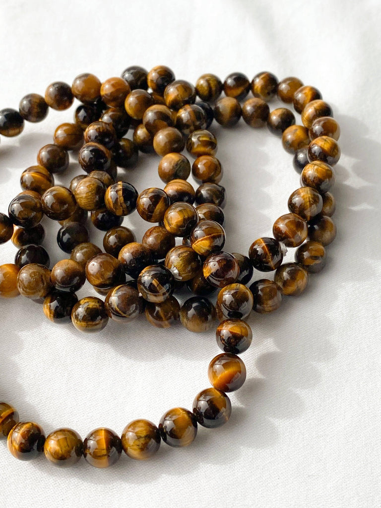 Tiger Eye Bead Stretch Bracelet | 8mm - Unearthed Crystals