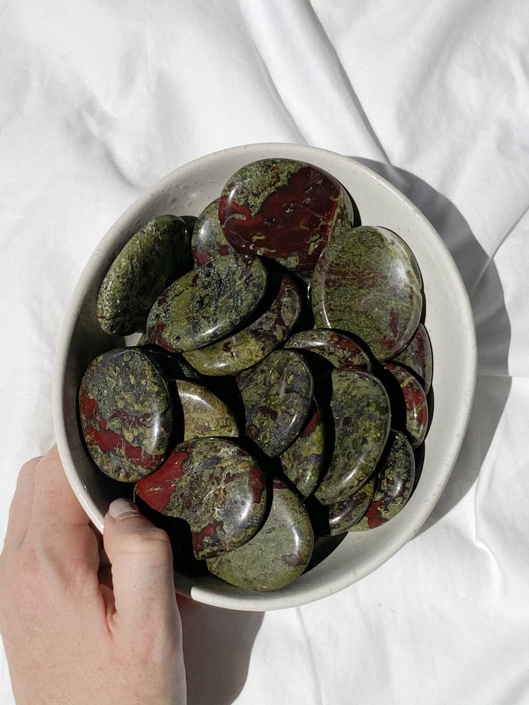Dragon Blood Jasper Worry Stone | Large - Unearthed Crystals