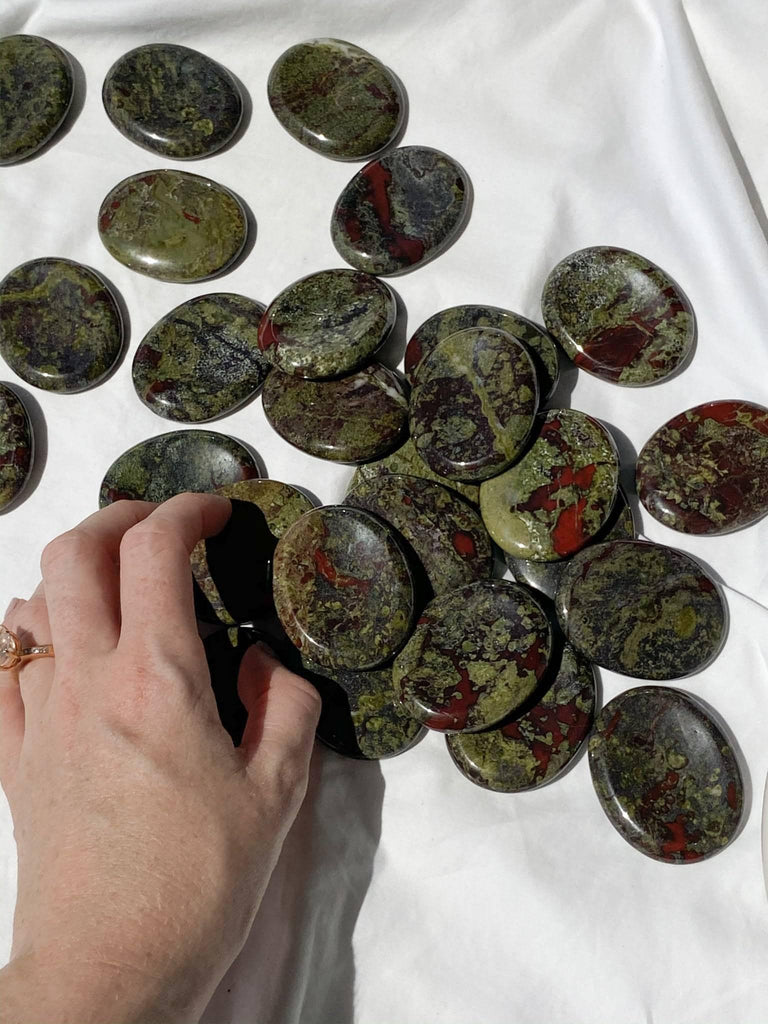 Dragon Blood Jasper Worry Stone | Large - Unearthed Crystals