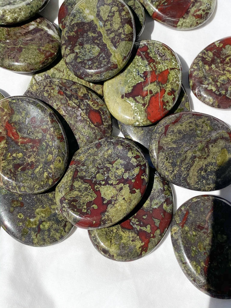 Dragon Blood Jasper Worry Stone | Large - Unearthed Crystals