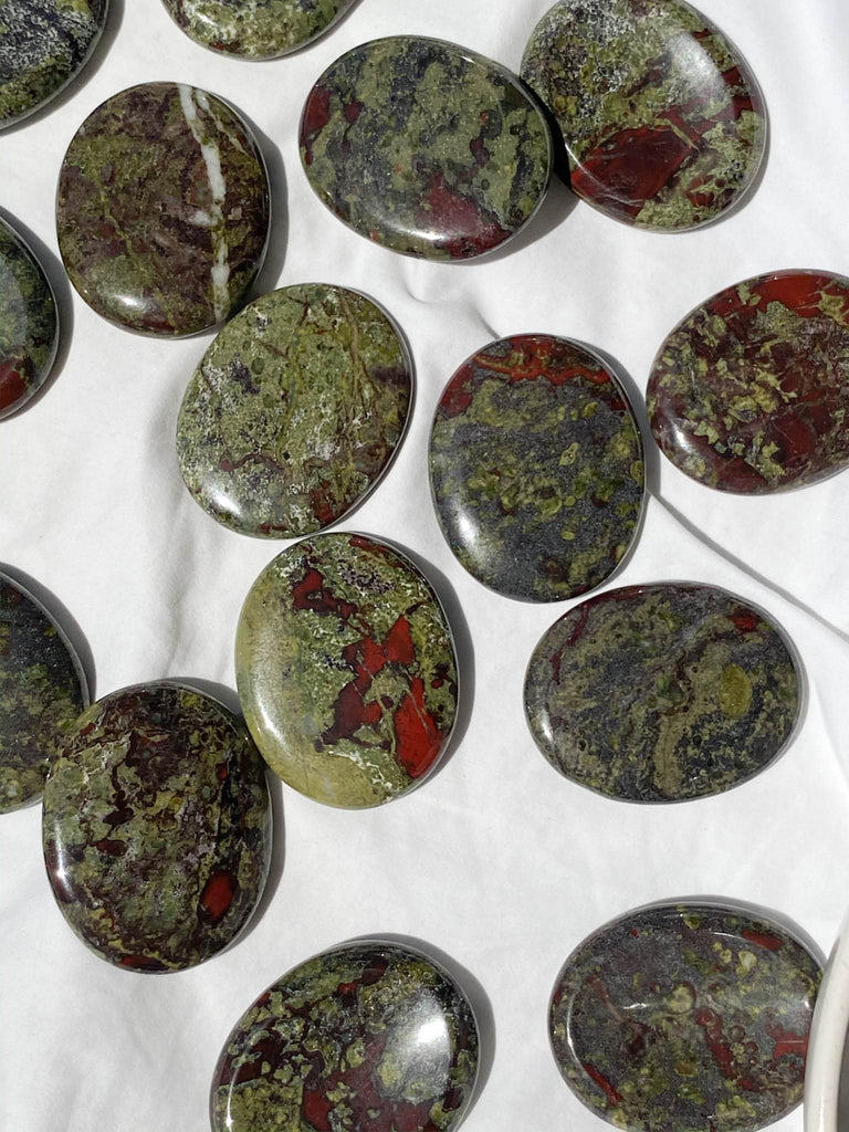 Dragon Blood Jasper Worry Stone | Large - Unearthed Crystals