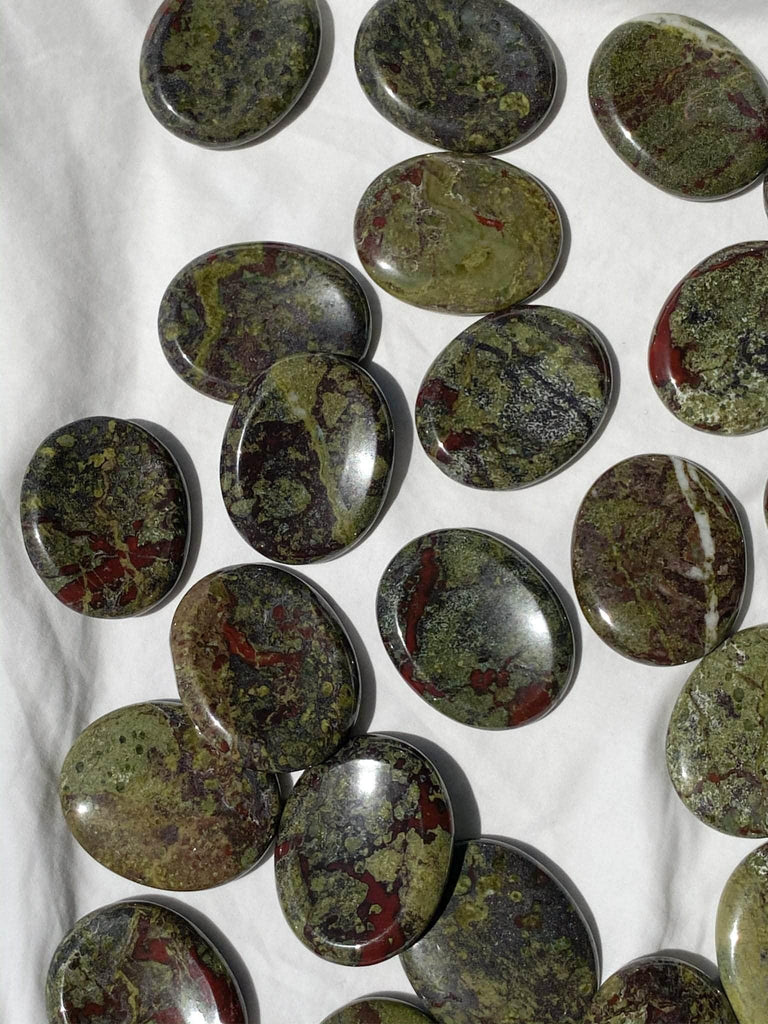 Dragon Blood Jasper Worry Stone | Large - Unearthed Crystals