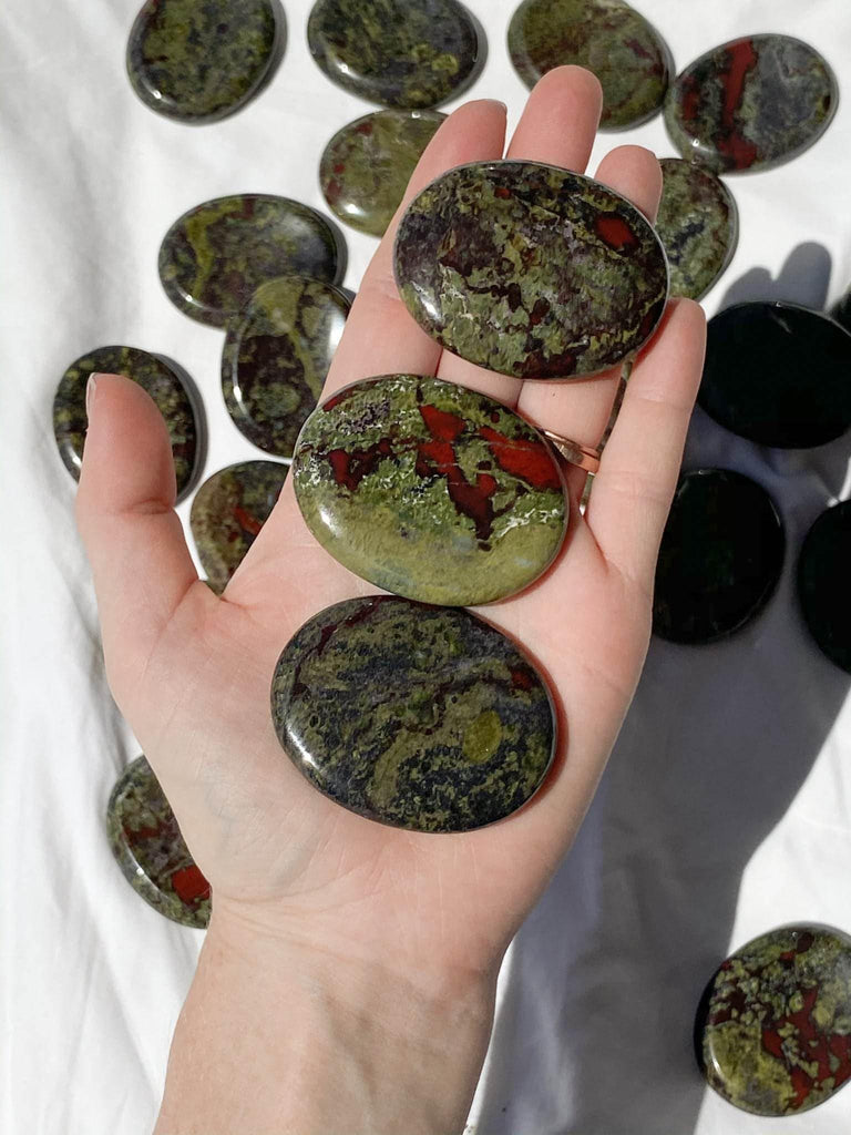 Dragon Blood Jasper Worry Stone | Large - Unearthed Crystals