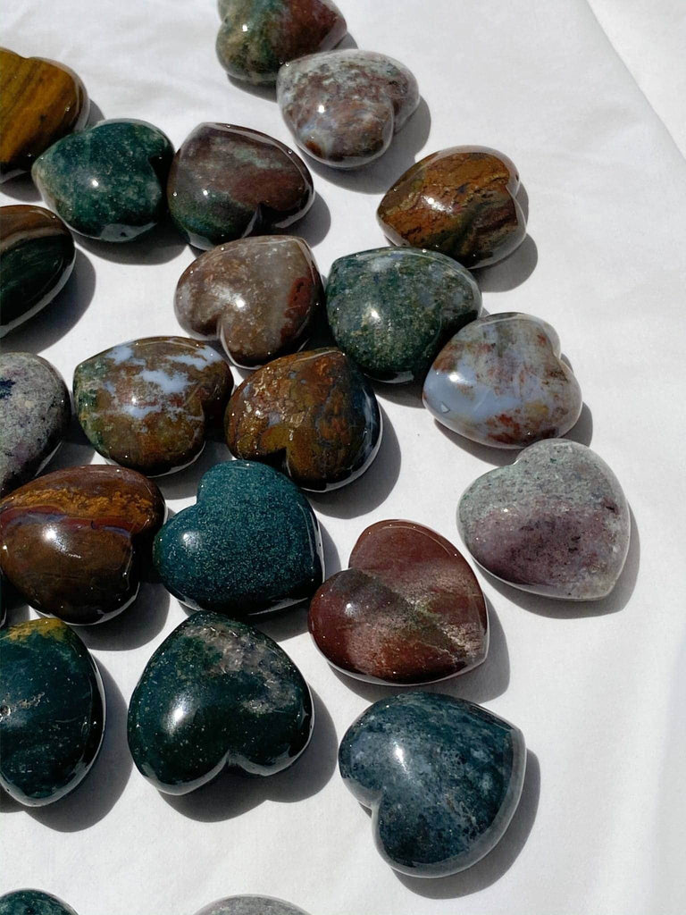 Ocean Jasper Heart | Medium - Unearthed Crystals
