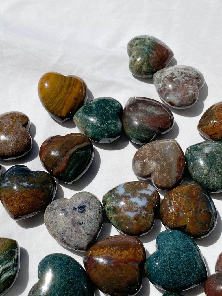 Ocean Jasper Heart | Medium - Unearthed Crystals