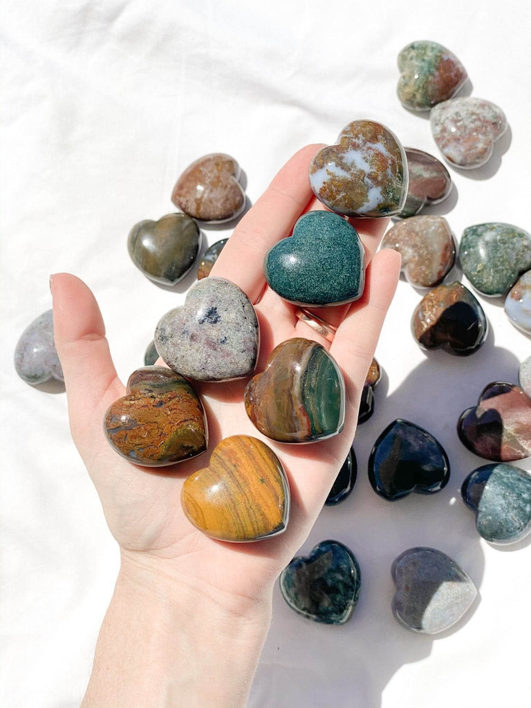 Ocean Jasper Heart | Medium - Unearthed Crystals