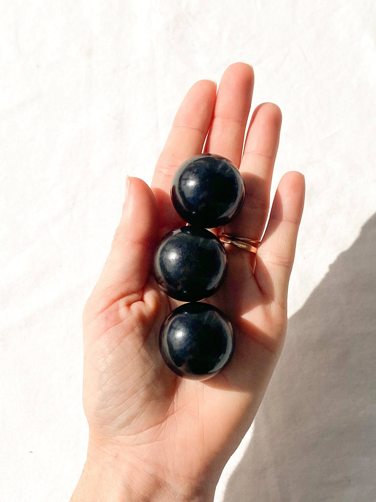 Jet Stone Sphere | Small - Unearthed Crystals