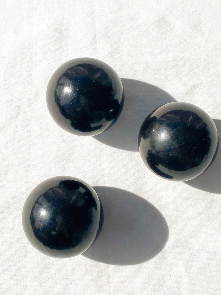 Jet Stone Sphere | Medium - Unearthed Crystals