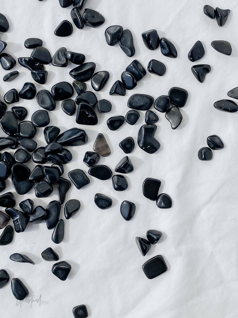 Black Obsidian Tumbles | Mini | Pack of 5 - Unearthed Crystals