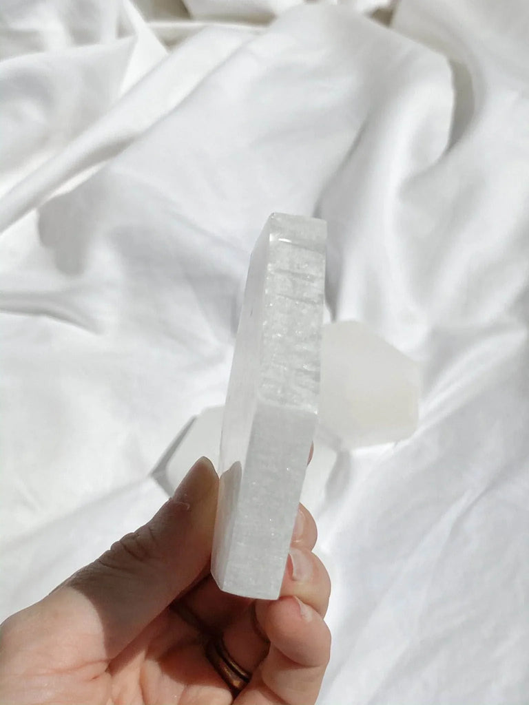 Selenite Hexagonal Charging Plate | Small - Unearthed Crystals