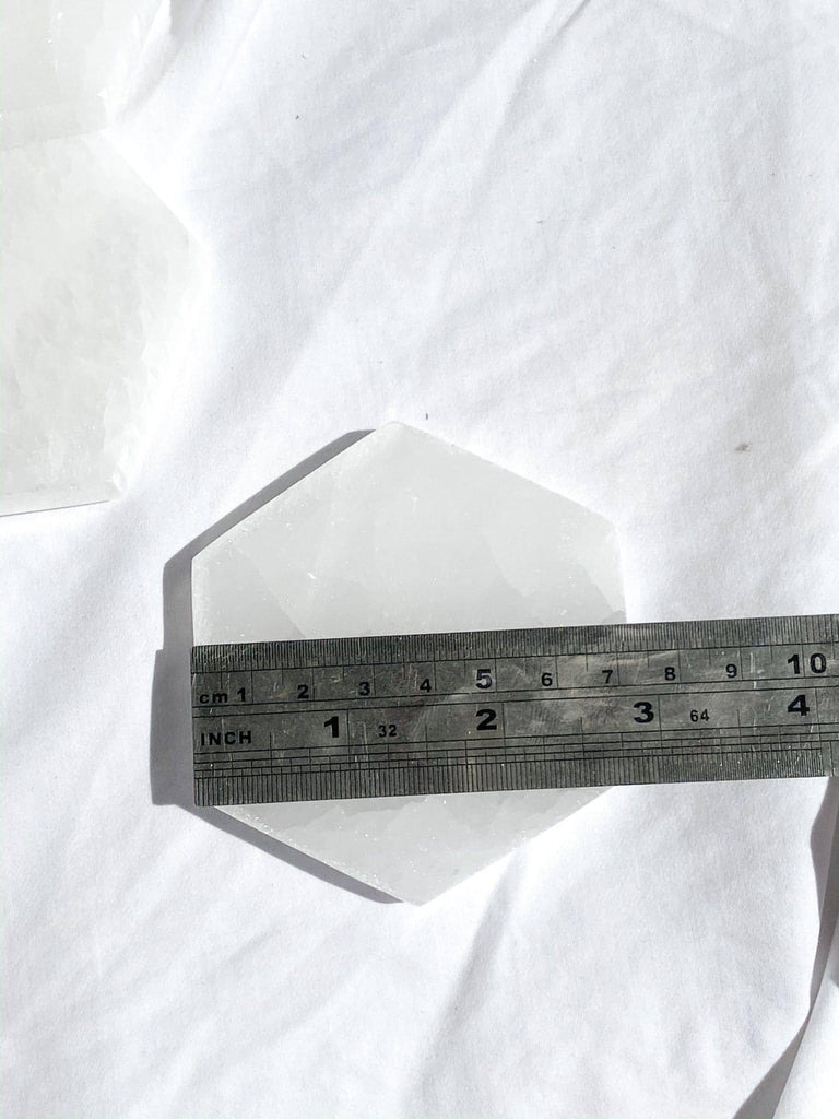 Selenite Hexagonal Charging Plate | Small - Unearthed Crystals