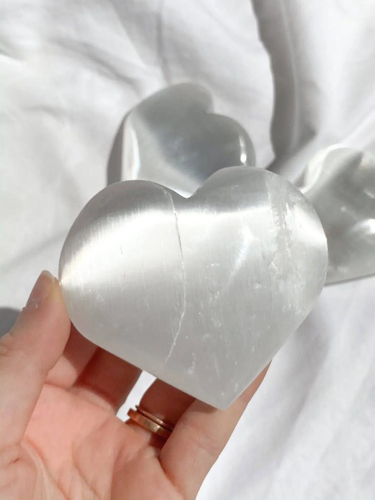Selenite Heart | Large - Unearthed Crystals
